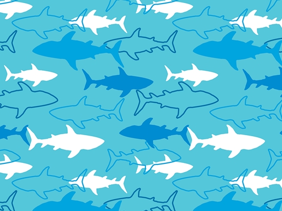 Abstract Sharks Marine Life Vinyl Wrap Pattern