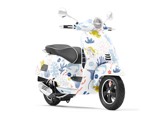 Hunter Delight Marine Life Vespa Scooter Wrap Film