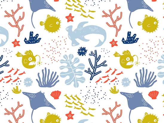 Hunter Delight Marine Life Vinyl Wrap Pattern