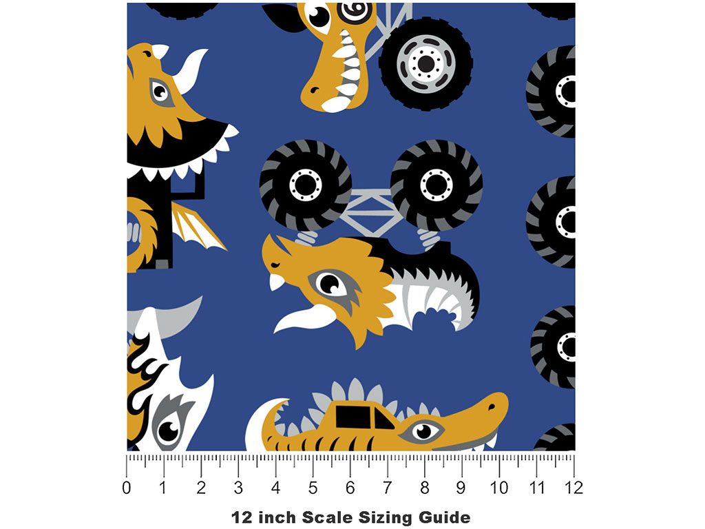 Monster Trucks Marine Life Vinyl Film Pattern Size 12 inch Scale