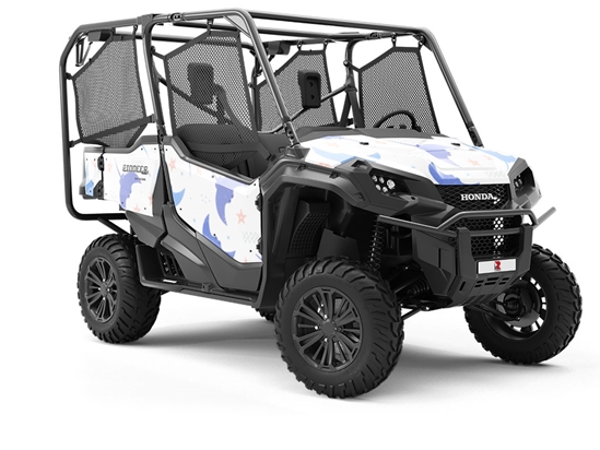 Smiling Stingray Marine Life Utility Vehicle Vinyl Wrap