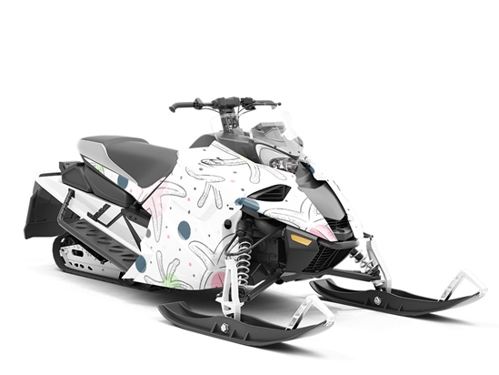 Polka Dots Marine Life Custom Wrapped Snowmobile