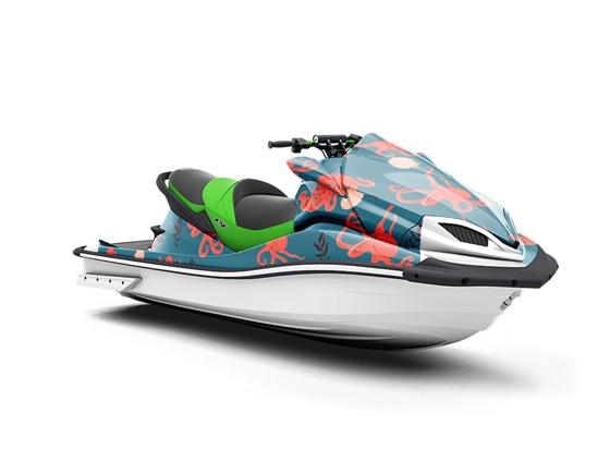 Eight-Armed Shuffle Marine Life Jet Ski Vinyl Customized Wrap