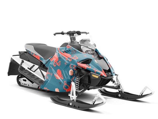 Eight-Armed Shuffle Marine Life Custom Wrapped Snowmobile