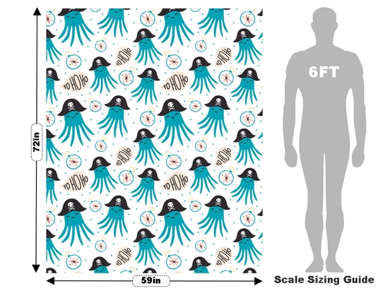 Octopus Pirates Marine Life Vehicle Wrap Scale