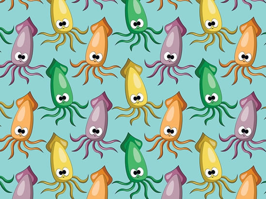 Silly Squids Marine Life Vinyl Wrap Pattern