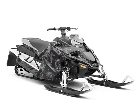 Ancient Outlines Marine Life Custom Wrapped Snowmobile