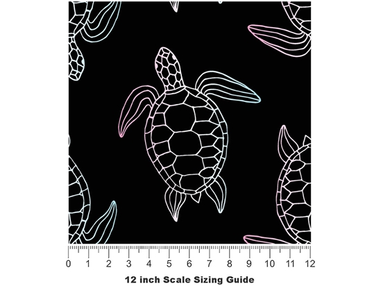 Ancient Outlines Marine Life Vinyl Film Pattern Size 12 inch Scale