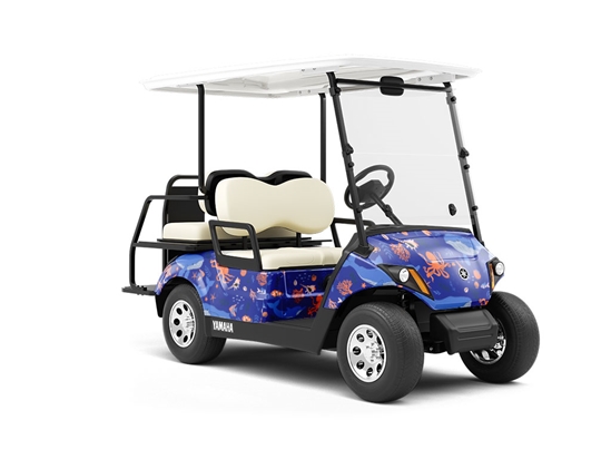 Deep Dive Marine Life Wrapped Golf Cart