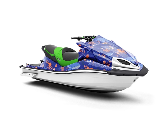 Deep Dive Marine Life Jet Ski Vinyl Customized Wrap