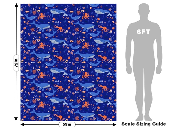 Deep Dive Marine Life Vehicle Wrap Scale