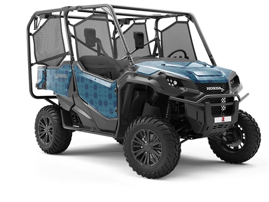 Cerulean Squares Mosaic Utility Vehicle Vinyl Wrap