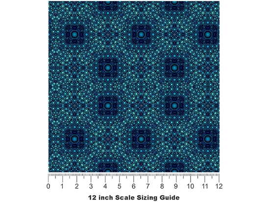 Cerulean Squares Mosaic Vinyl Film Pattern Size 12 inch Scale