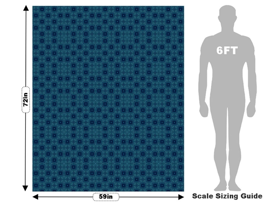 Cerulean Squares Mosaic Vehicle Wrap Scale