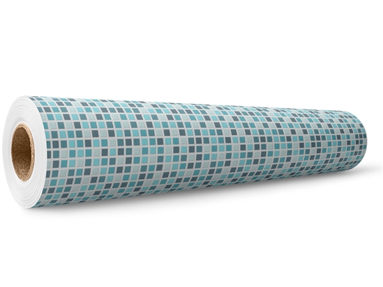 Office Blues Mosaic Wrap Film Wholesale Roll