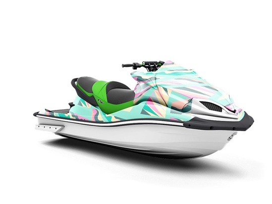 Pink Invader Mosaic Jet Ski Vinyl Customized Wrap