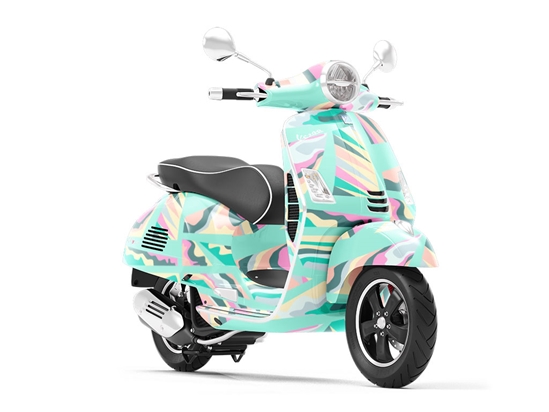 Pink Invader Mosaic Vespa Scooter Wrap Film