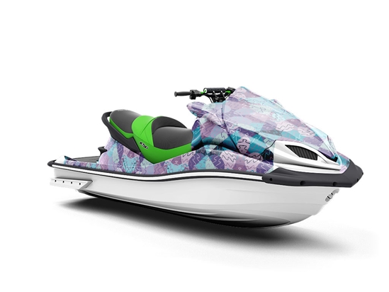 Rainy Daze Mosaic Jet Ski Vinyl Customized Wrap