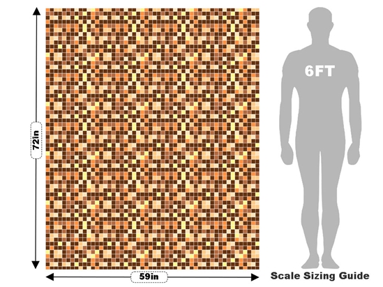 Earth Tile Mosaic Vehicle Wrap Scale