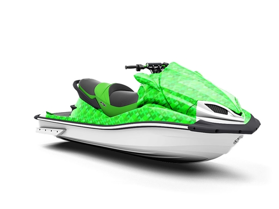 Lawn Mowing Mosaic Jet Ski Vinyl Customized Wrap