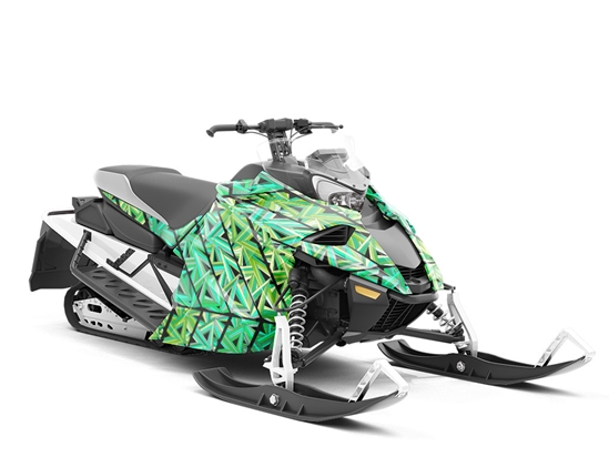 Pastel Prism Mosaic Custom Wrapped Snowmobile