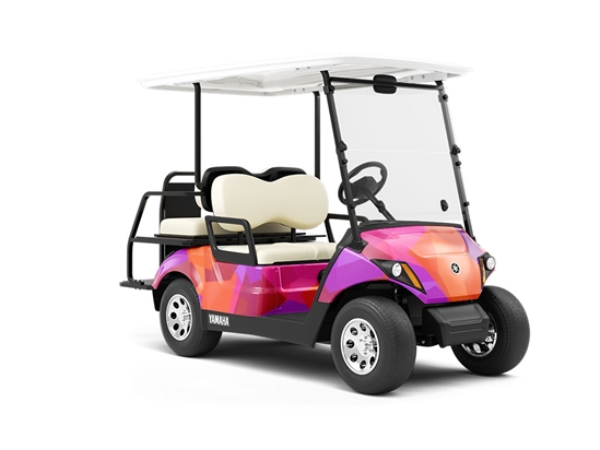 Orange Oddities Mosaic Wrapped Golf Cart