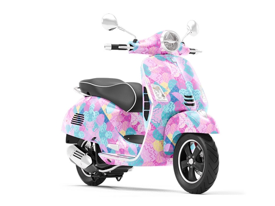 Peaches and Pebbles Mosaic Vespa Scooter Wrap Film