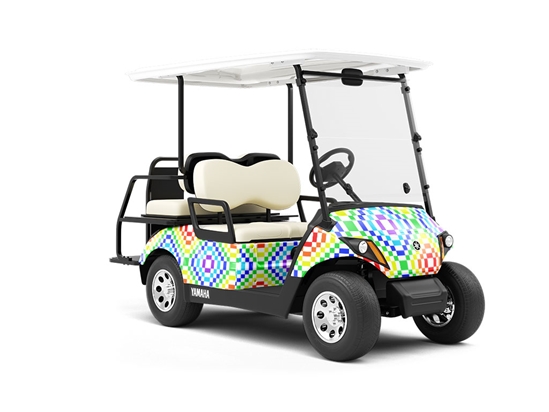 Rainbow Floors Mosaic Wrapped Golf Cart