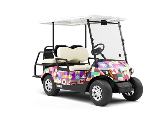 Rummage Sale Mosaic Wrapped Golf Cart