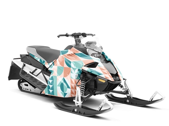 Sunset Abstractions Mosaic Custom Wrapped Snowmobile