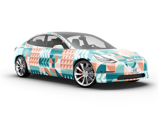 Sunset Abstractions Mosaic Vehicle Vinyl Wrap