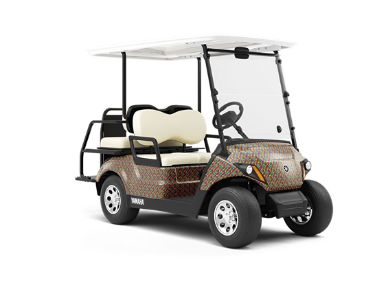 Tumbling Down Mosaic Wrapped Golf Cart