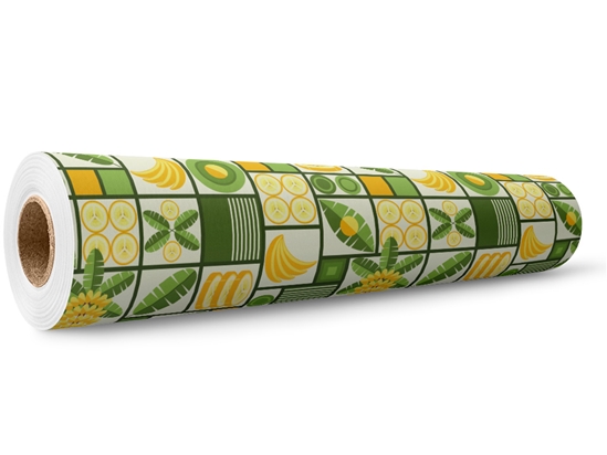 Yellow Banana Mosaic Wrap Film Wholesale Roll