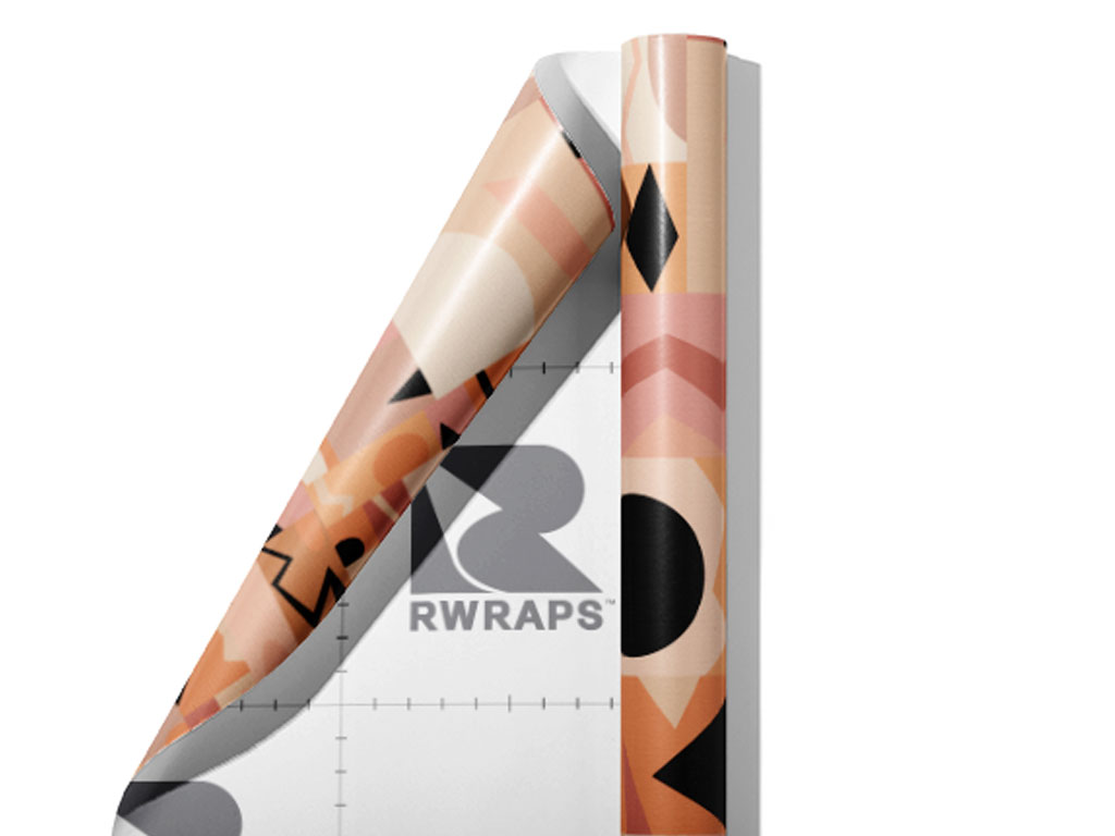 Abstract Salmon Mosaic Wrap Film Sheets