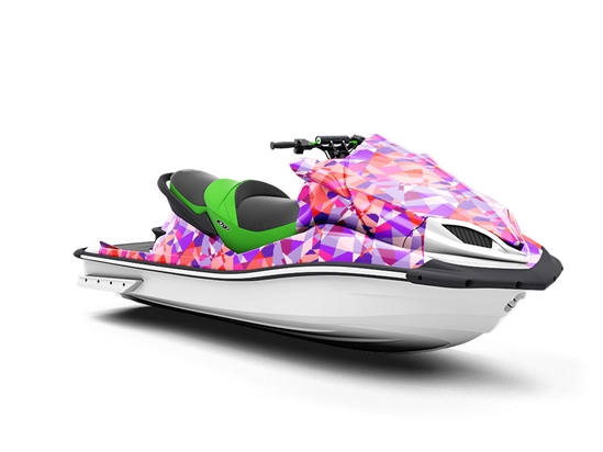 Cyclamen Sensation Mosaic Jet Ski Vinyl Customized Wrap