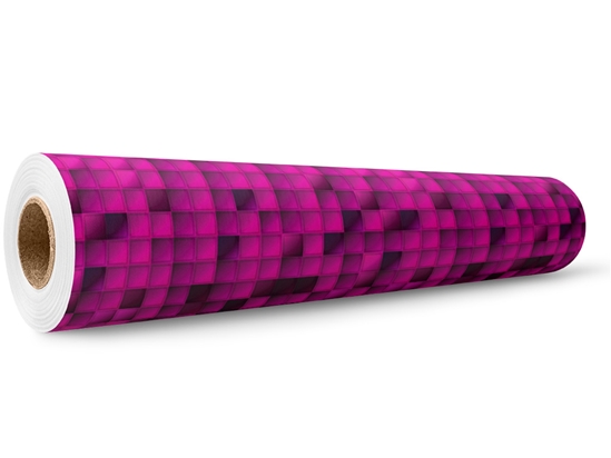 Hot Magenta Mosaic Wrap Film Wholesale Roll