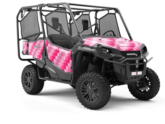 Magenta Process Mosaic Utility Vehicle Vinyl Wrap