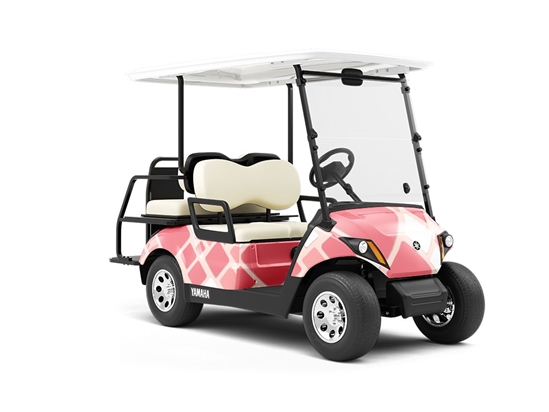 Rose Dust Mosaic Wrapped Golf Cart