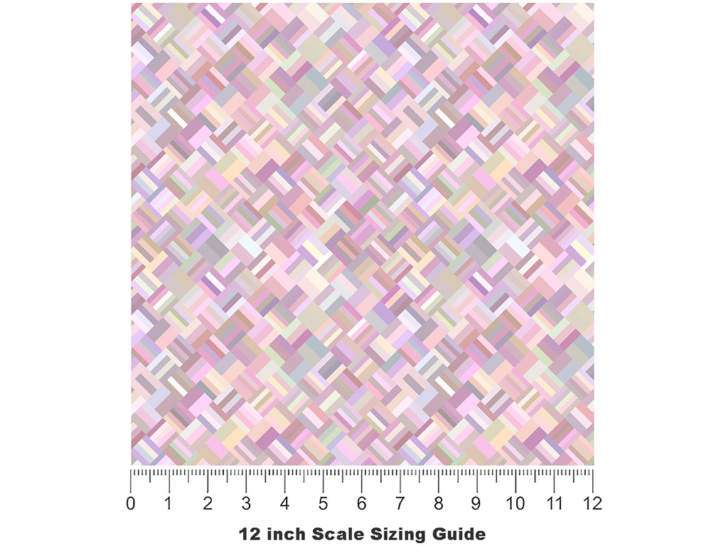 Soft and Strong Mosaic Vinyl Film Pattern Size 12 inch Scale