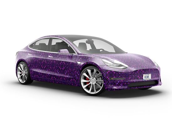 Russian Violets Mosaic Vehicle Vinyl Wrap