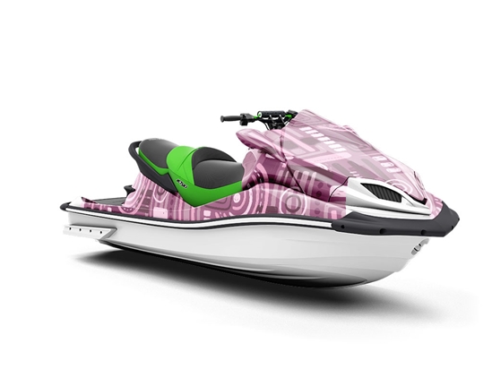 Trapped Orchids Mosaic Jet Ski Vinyl Customized Wrap