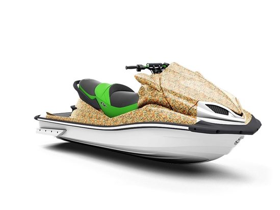 Golden Trombone Mosaic Jet Ski Vinyl Customized Wrap