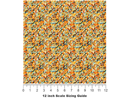 Golden Trombone Mosaic Vinyl Film Pattern Size 12 inch Scale