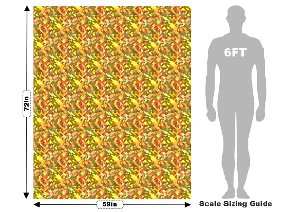 Lemon Curry Mosaic Vehicle Wrap Scale