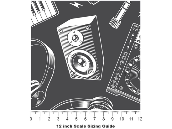 Mix It Up Music Vinyl Film Pattern Size 12 inch Scale