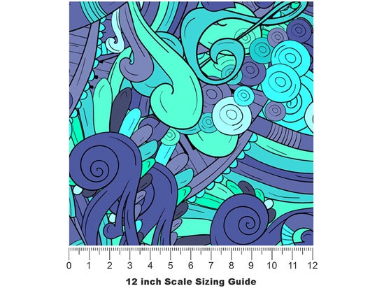 Ocean Chords Music Vinyl Film Pattern Size 12 inch Scale