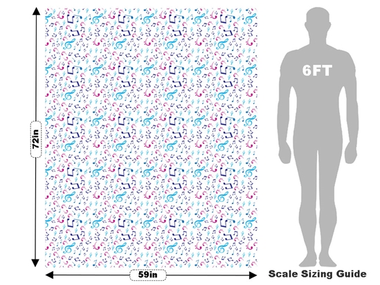 Pastel Notes Music Vehicle Wrap Scale