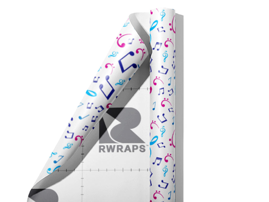 Pastel Notes Music Wrap Film Sheets