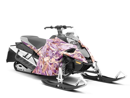 Peach Chords Music Custom Wrapped Snowmobile