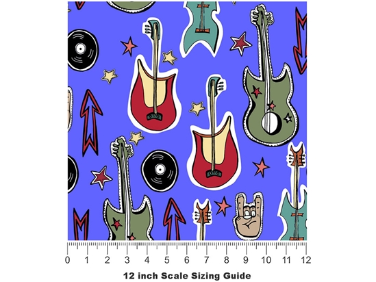 Rock On Music Vinyl Film Pattern Size 12 inch Scale